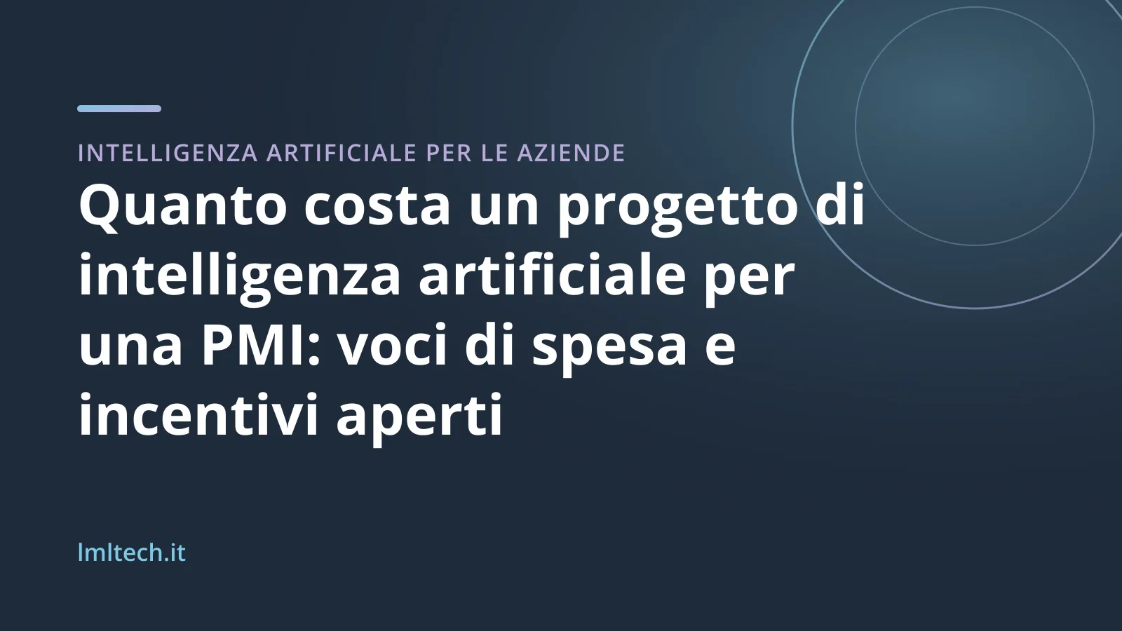 Copertina: quanto costa un progetto di intelligenza artificiale per una PMI