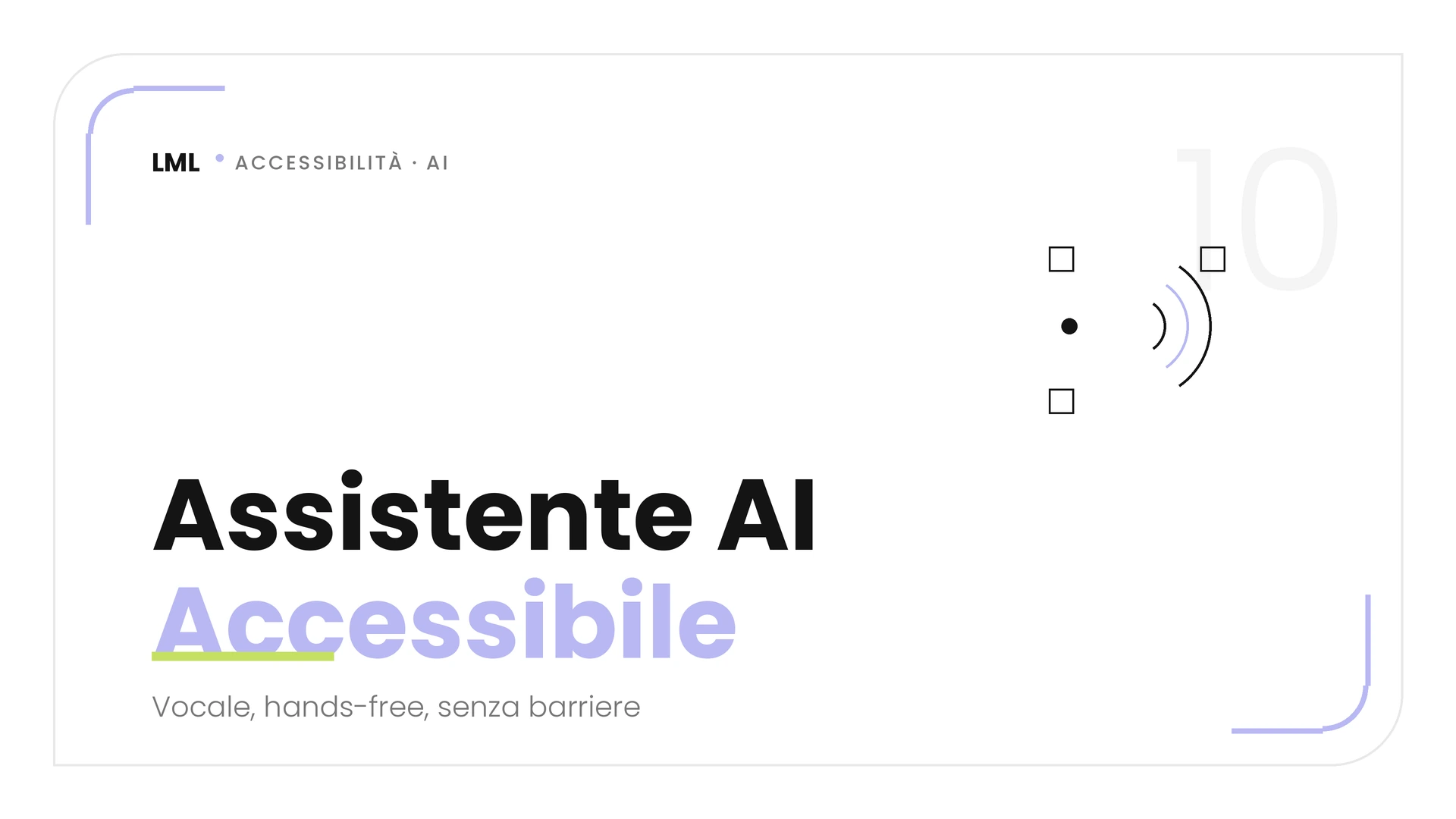 Smartphone che scansiona un QR per avviare un assistente AI vocale accessibile