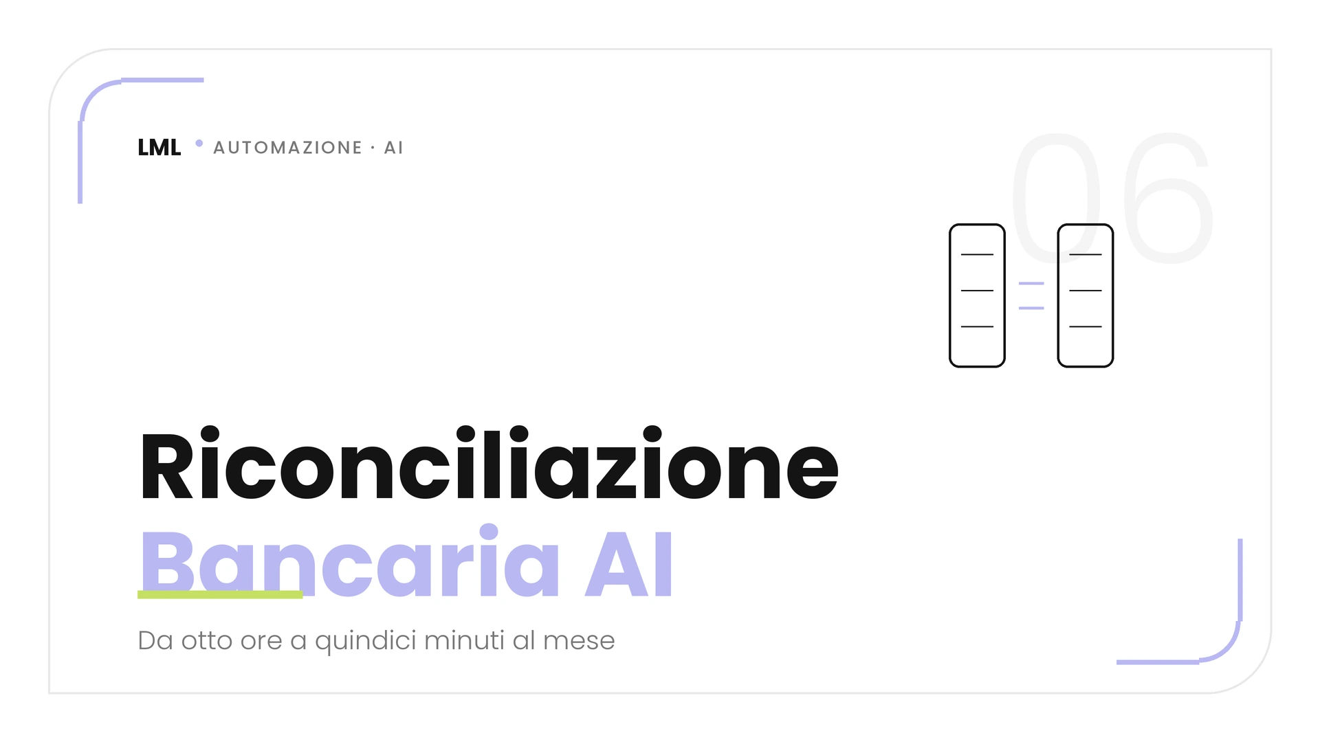 Schermata di riconciliazione bancaria con suggerimenti AI e punteggio di confidenza