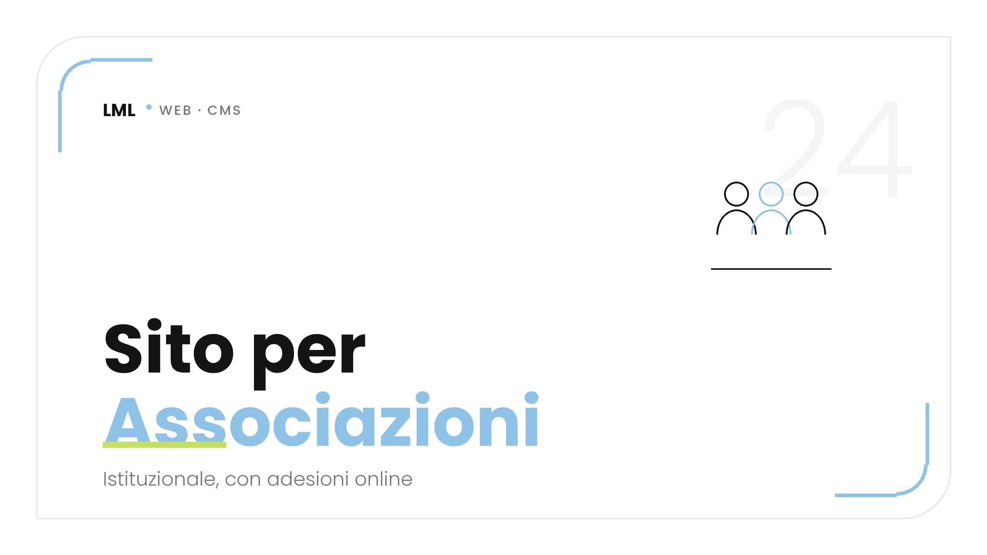 Homepage istituzionale di un'associazione con invito all'adesione online